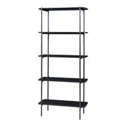 Scaffale dal design senza tempo per soggiorno o camera da letto mobile contenitore indipendente 180 x 80 x 34 cm nero 03_0011154