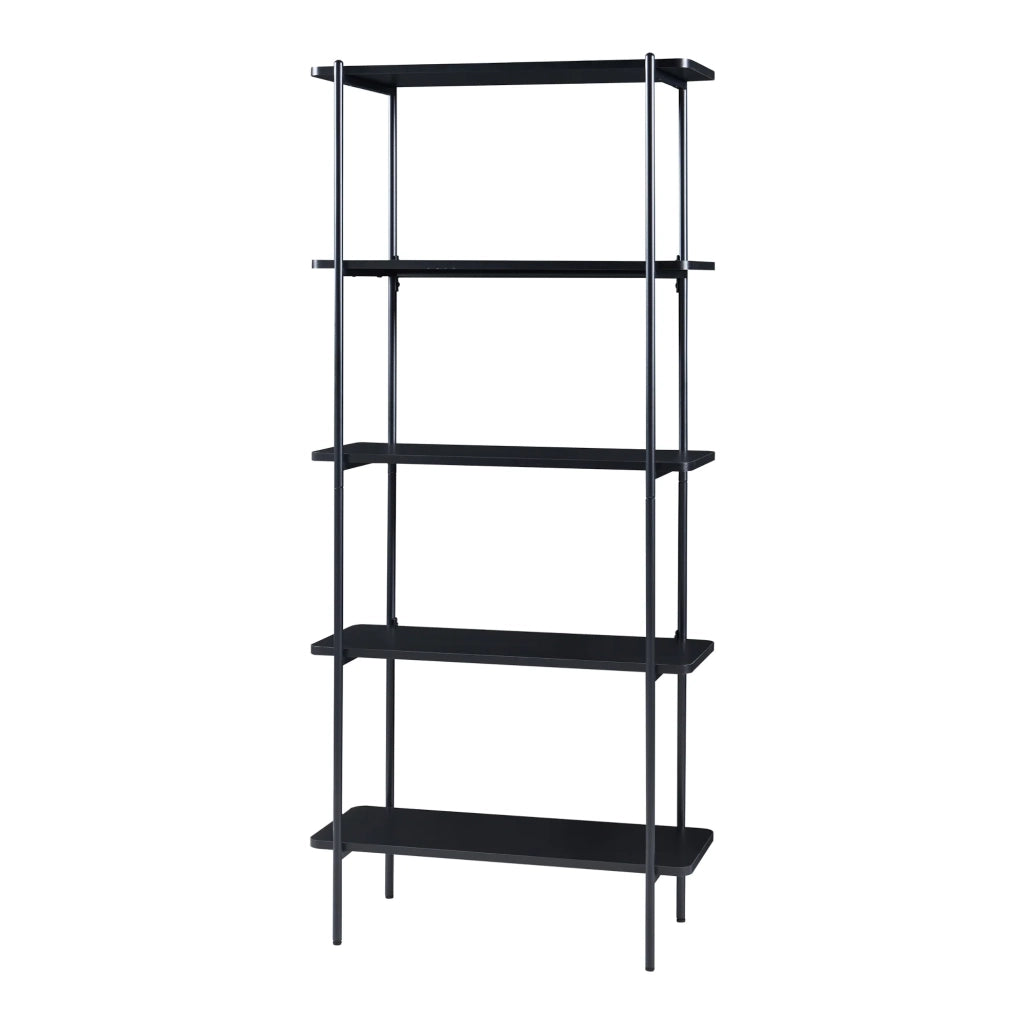 Scaffale dal design senza tempo per soggiorno o camera da letto mobile contenitore indipendente 180 x 80 x 34 cm nero 03_0011154