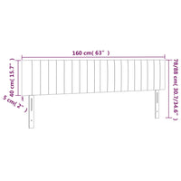 Testiera Rosa 160x5x78/88 cm in Velluto 346269