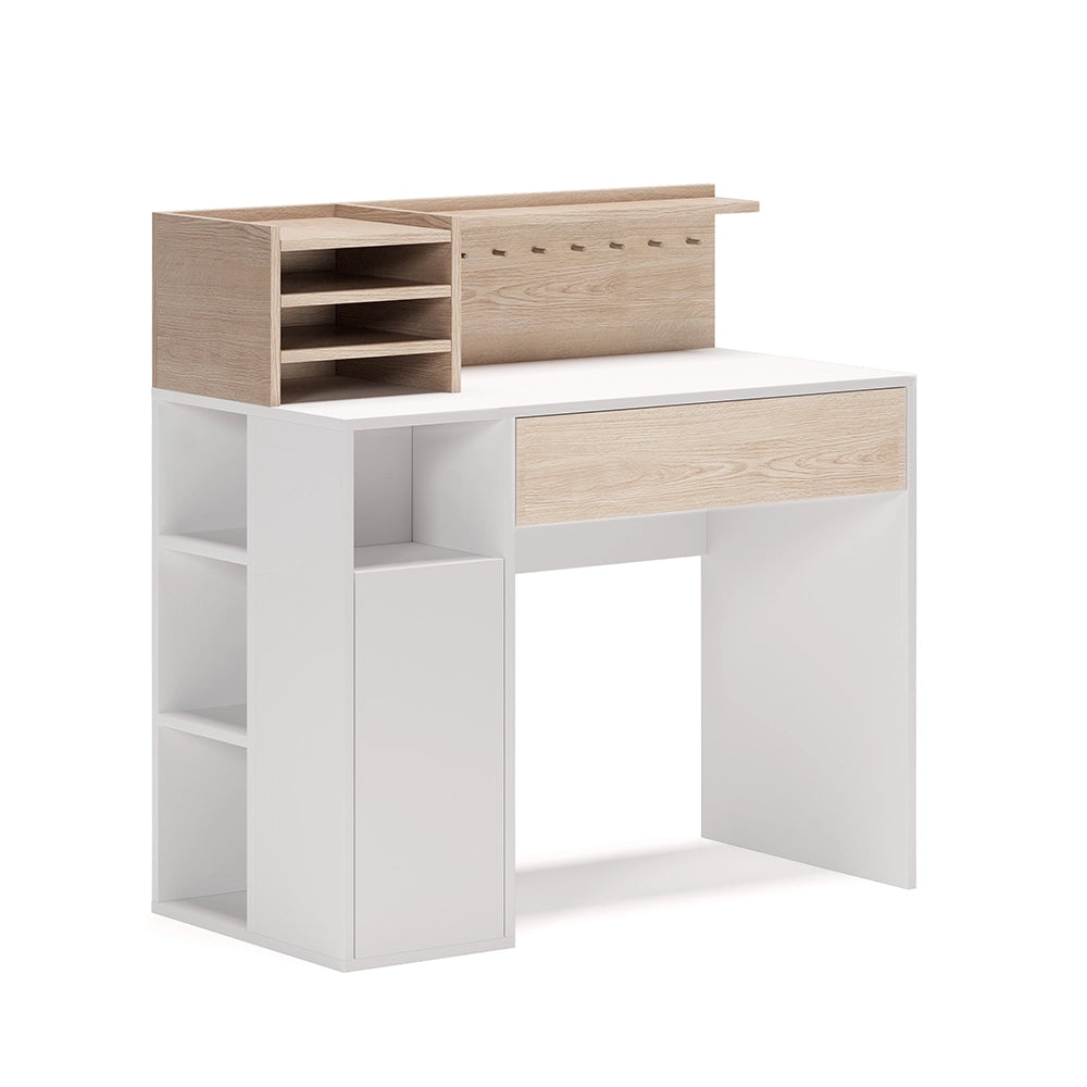 Vicco Scrivania Bianco/Sonoma 100 x 50 cm
