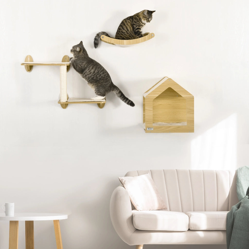 Letto per Gatti con Scaffale Amaca e Tiragraffi ¨C zephmum ¨C Roble