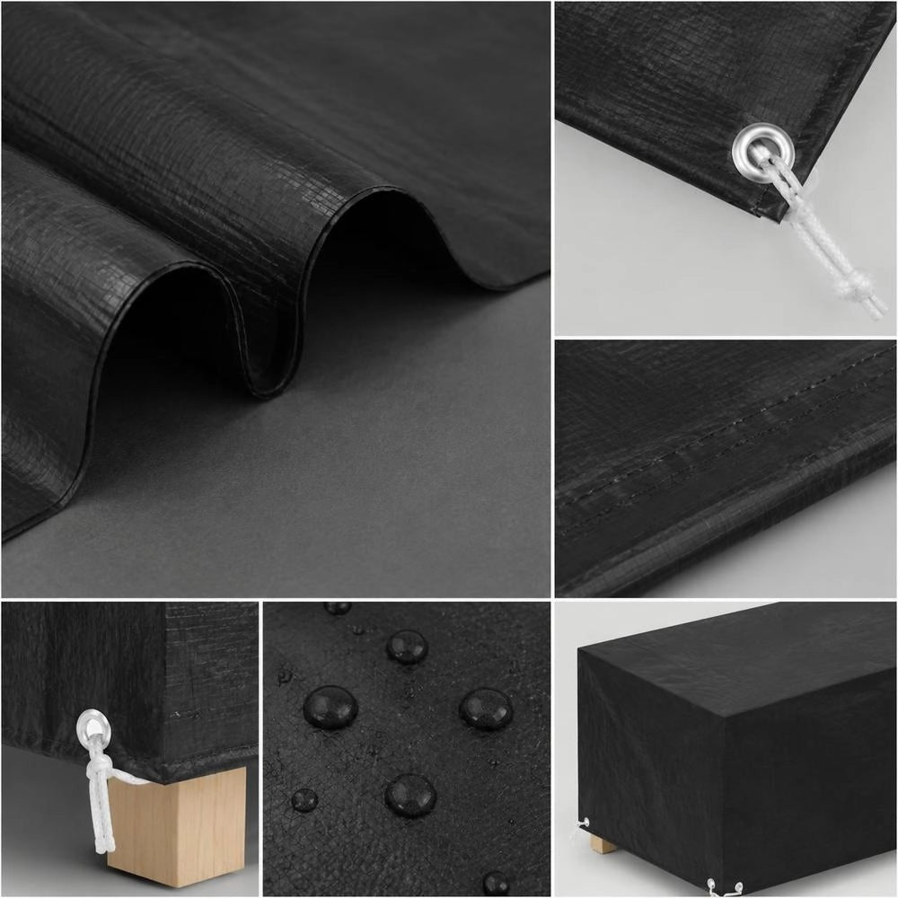 Cover For Garden Bench, 12 Eyelets, 210x70x70/88 Cm, Polyethylene