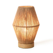 Lampada da tavolo E27 25 x 16 x 16 cm effetto legno naturale 03_0009547