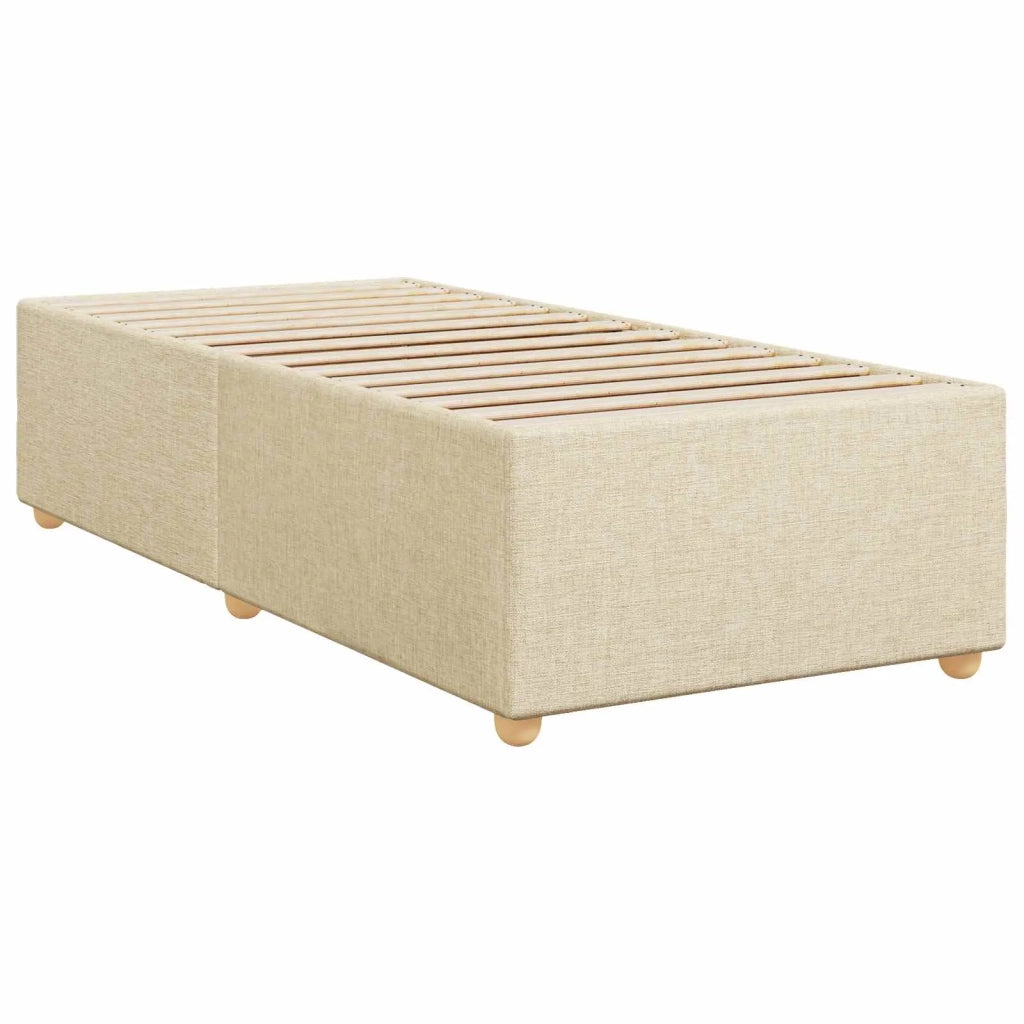 Letto box spring con materasso Crema 100 x 200 cm Tessuto 3455278