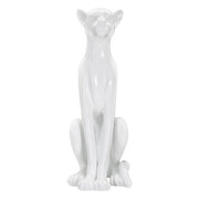 Statua leopardo seduto dorato cm 27X38X74 - LEOROS