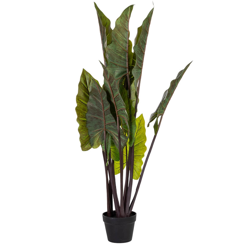 Albero artificiale decorativo verde con 11 foglie verde 80x70x120