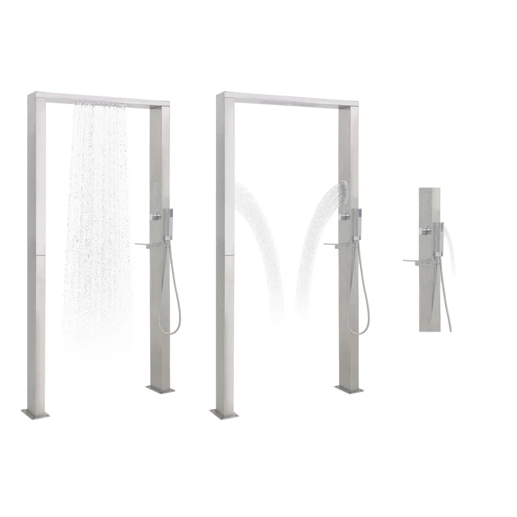 Doccia da Giardino in Acciaio Inox a Doppio Getto 48201