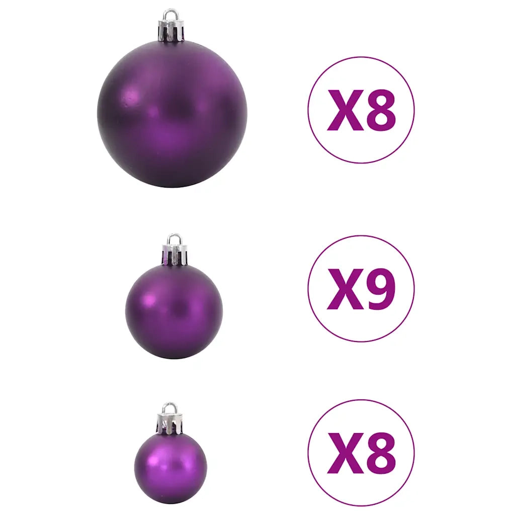 Palline di Natale 100 pz Lilla Ø3/4/6 cm 4100008