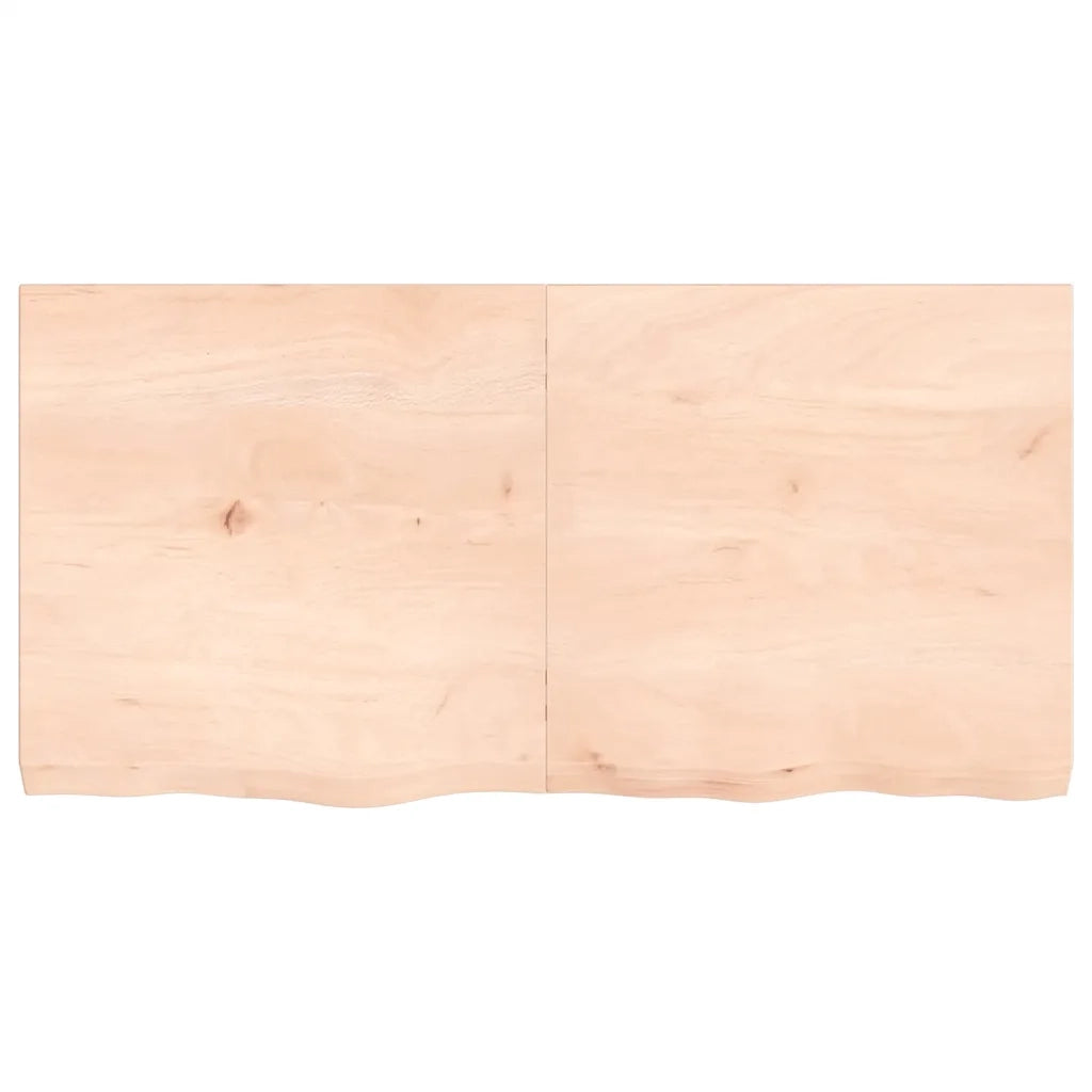 Piano Bagno 120x60x(2-6) cm in Legno Massello Non Trattato 3156048