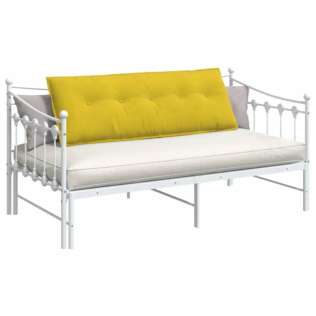 Cuscino per Schiena Giallo 140 x 50 cm Tessuto in Cords 42014854