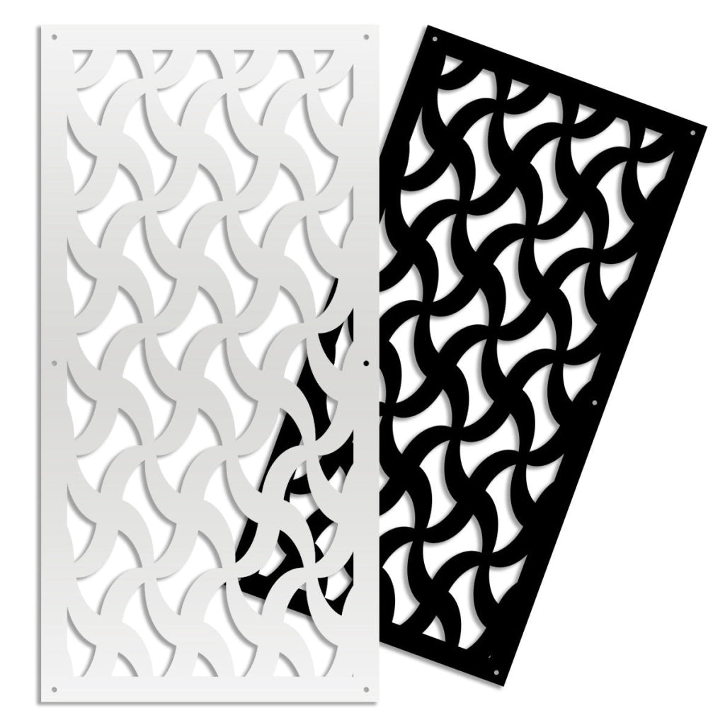 NINJA - Pannello in PVC traforato - Parasole Misura: 98x198 cm, Colore: bianco