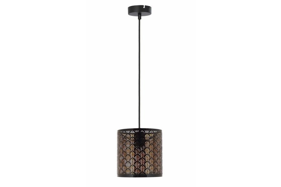 Lampada a sospensione Tuluza nera metallo Ø20 E27 Reality