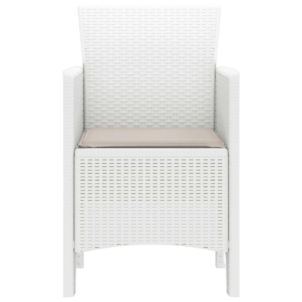 Sedia da Giardino 2 pz | Sedie da Esterno Bianco 53 x 49 x 85 cm Polipropilene