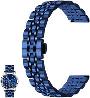 Cinturino Orologio Rilascio Rapido, Cinturino in Acciaio Inox 20mm 22mm, Adattabile per Uomo Donna, Affare di Ufficio con Chiusura a Farfalla - Diverse Colori.