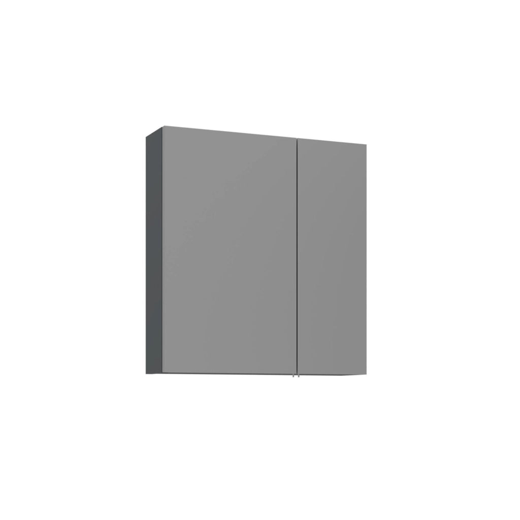 Mobile da bagno con specchio "Bari 60" - 60 x 16 x 66 cm - Antracite opaco