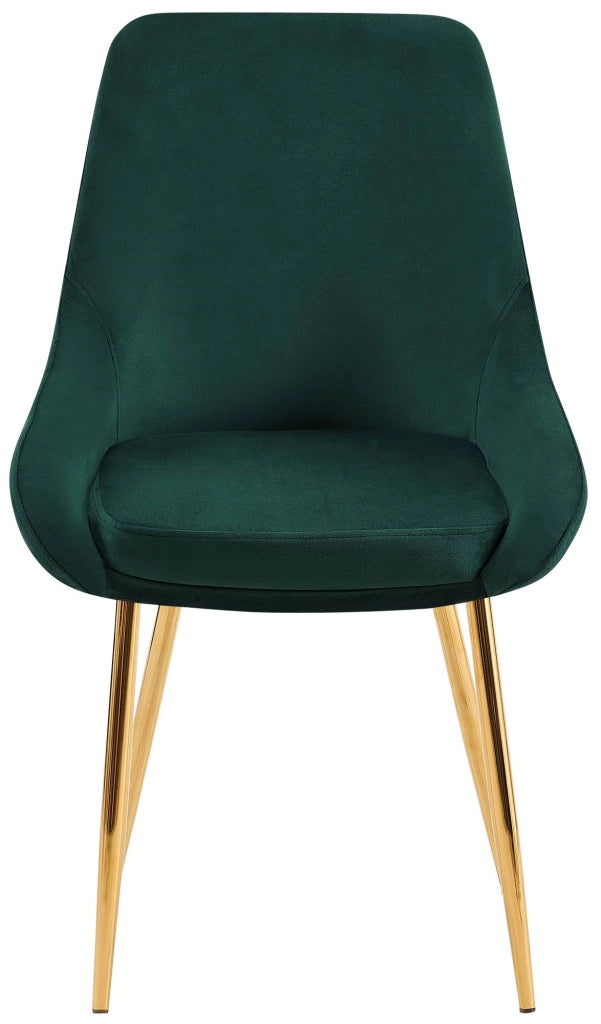 Set di 2 sedie da pranzo Elmira velluto oro 4
