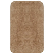 Set Tappetini per Bagno 3 pz in Tessuto Beige CFW1337543