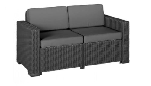 DIVANO 2 POSTI ALLIBERT CALIFORNIA CM. 141x68x72h CON CUSCINI