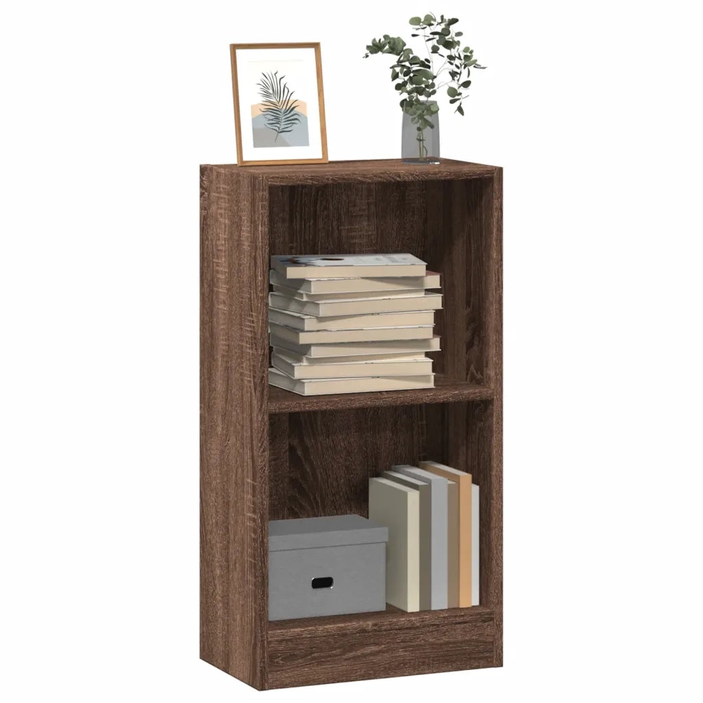 Libreria-Scaffale per Libri-Mobile di Stoccaggio Rovere Marrone 40x24x76 cm in Legno Multistrato