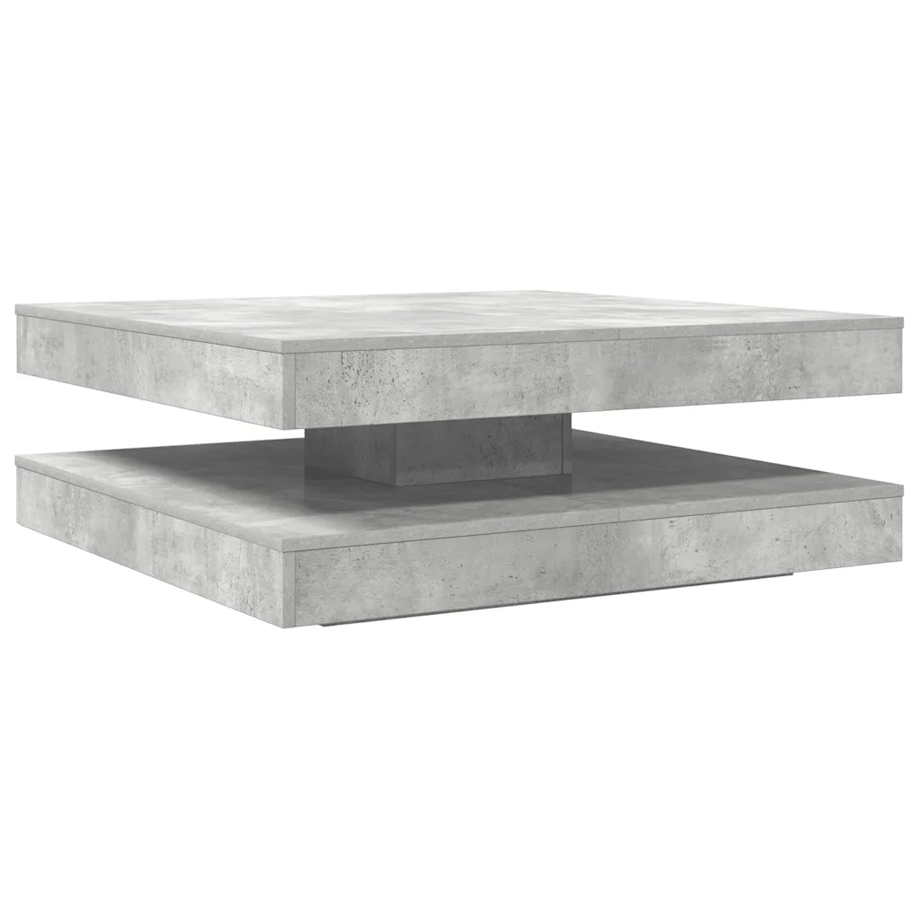 Tavolino da CaffÃ¨ Girevole a 360 Gradi Grigio 90x90x34,5 cm