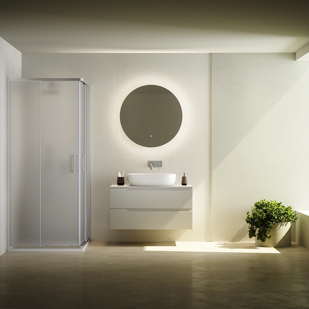 Box doccia  70x70 cm scorrevole vetro 6mm opaco con trattamento anticalcare h195cm scorrevole | Aruba