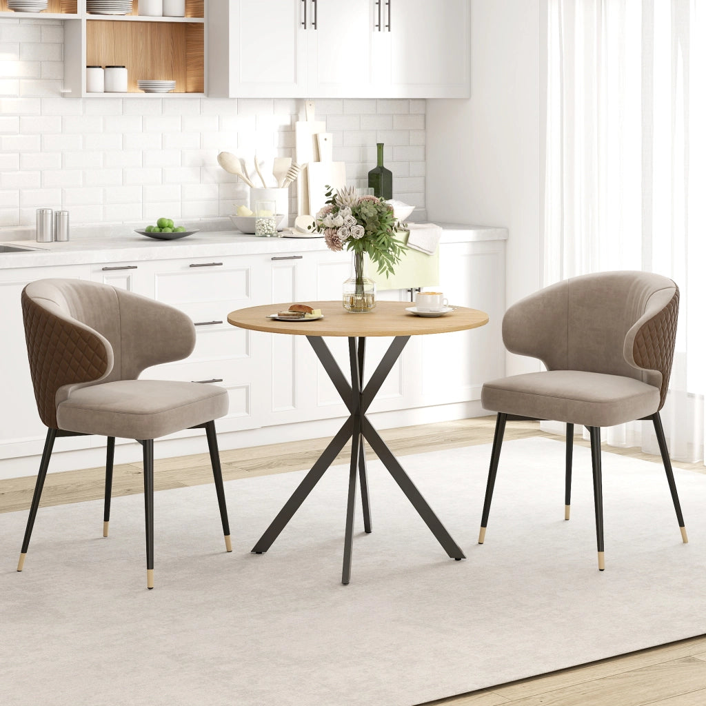 Tavolo da pranzo rotondo per 2 persone ¨C zephmum ¨C bianco quercia