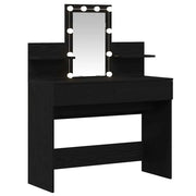 Toeletta | Tavolo da Trucco con cassetto Rovere Nero 100 x 40 x 130 cm