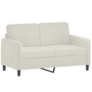 Divano | Divano da soggiorno | Sofa a 2 Posti crema 120 cm in Velluto
