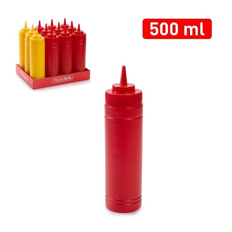 Bottiglia Dispenser da Cucina per Salse Colorato 500 ml 2 Colori