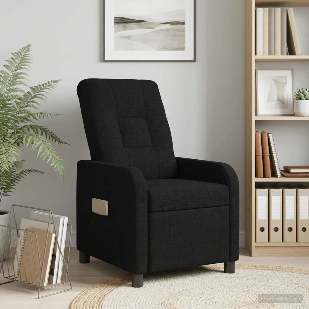 Divano Sedia-Poltrona reclinabile Nero Tessuto 868100