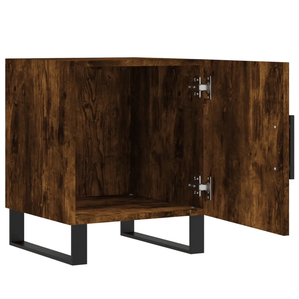 Comodini 2 pz-Set di 2 Tavolino da notte Rovere Fumo 40x40x50 cm in Legno Multistrato 742324