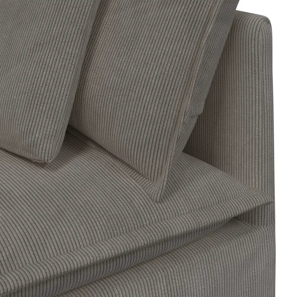 Modulo Angolare Divano Modulare con Cuscini Grigio Chiaro 100cm CFW7616561