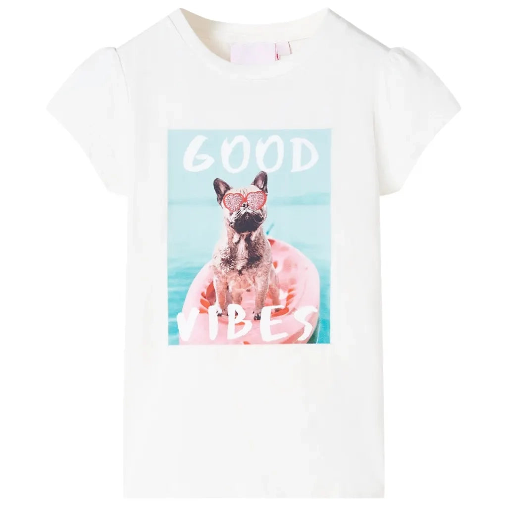 Maglietta da Bambina Ecru 140cod mxl 109194
