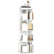 Libreria rotante a 4 livelli con scomparti ¨C zephmum ¨C bianco 39x39x128 cm