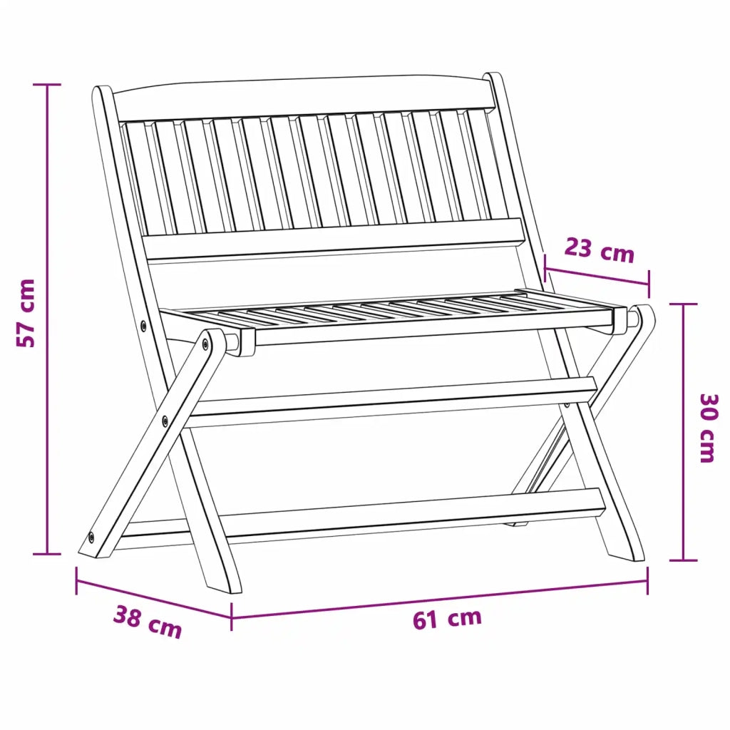 Panchina per Bambini Marrone 61 x 38 x 57 cm
