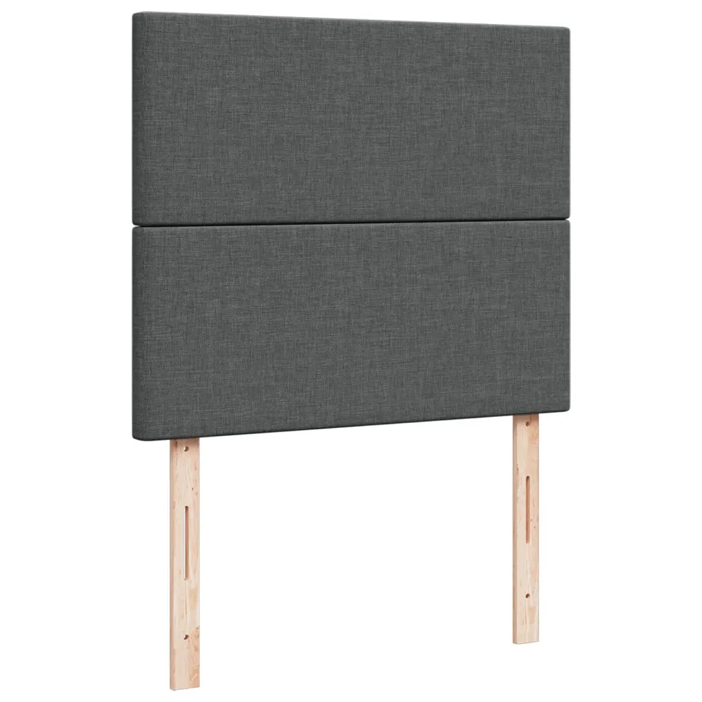 Giroletto a Molle con Materasso Grigio Scuro 120x190cm Tessuto