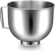 Mangianello in acciaio inossidabile con maniglie a mano, compatibile con Classic 4.5Q, compatibile con serie Artisan 5QT, disponibile come accessorio di ricambio per frullatori, resistente alle lavastoviglie.
