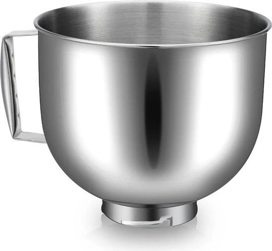 Mangianello in acciaio inossidabile con maniglie a mano, compatibile con Classic 4.5Q, compatibile con serie Artisan 5QT, disponibile come accessorio di ricambio per frullatori, resistente alle lavastoviglie.