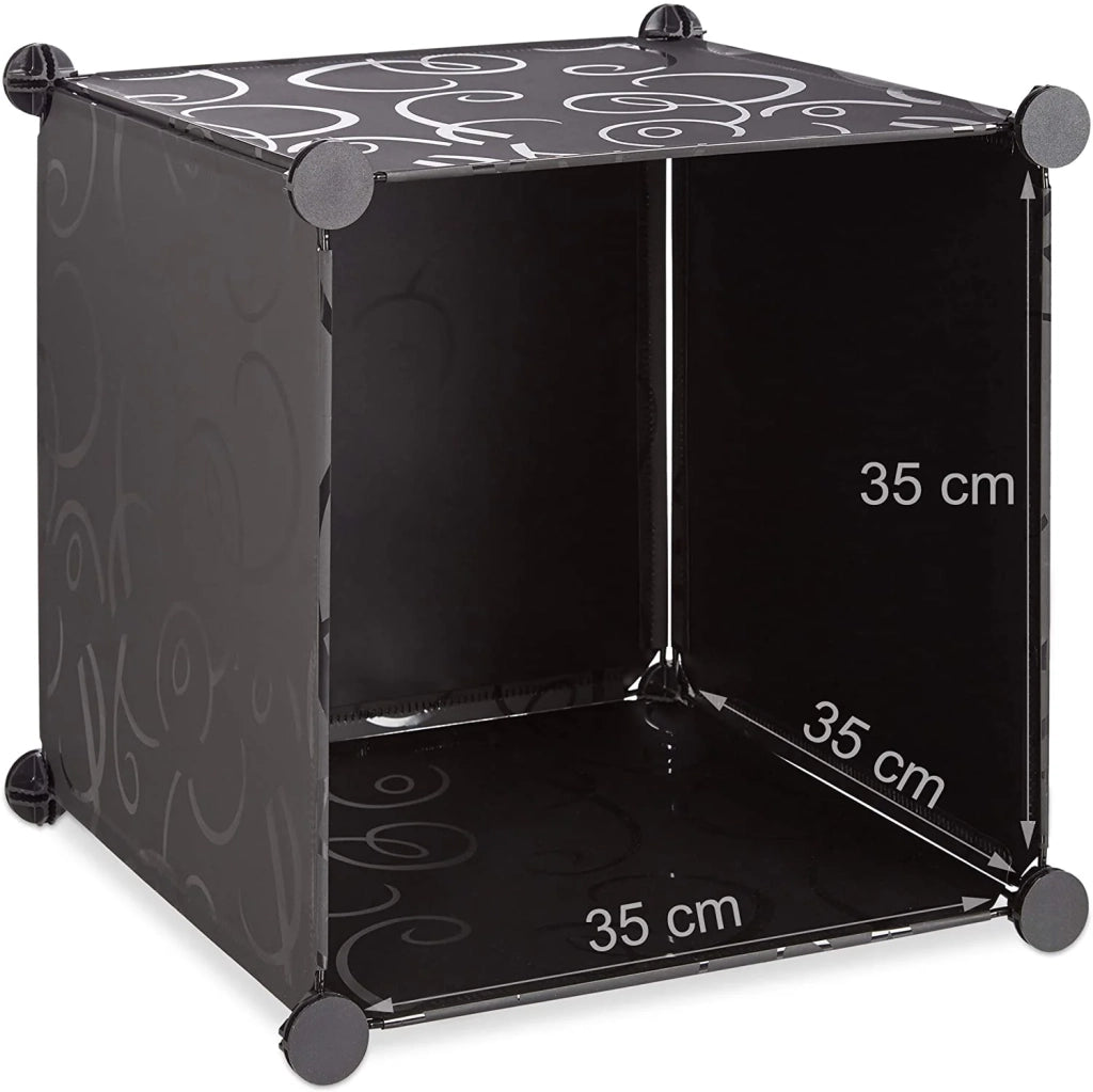 Cubo scaffale armadio armadio in plastica 14 armadietti 180 cm nero 13_0001070_3