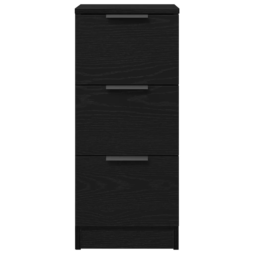 Credenza 2 pcs Rovere Nero 30 x 30 x 70 cm Legno multistrato 862775