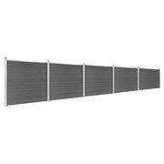 Set Pannelli di Recinzione in WPC 872x146 cm Nero 3070462