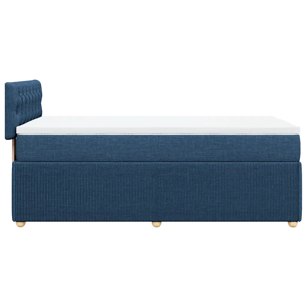 vidaXL Giroletto a Molle con Materasso Blu 80x200 cm inTessuto