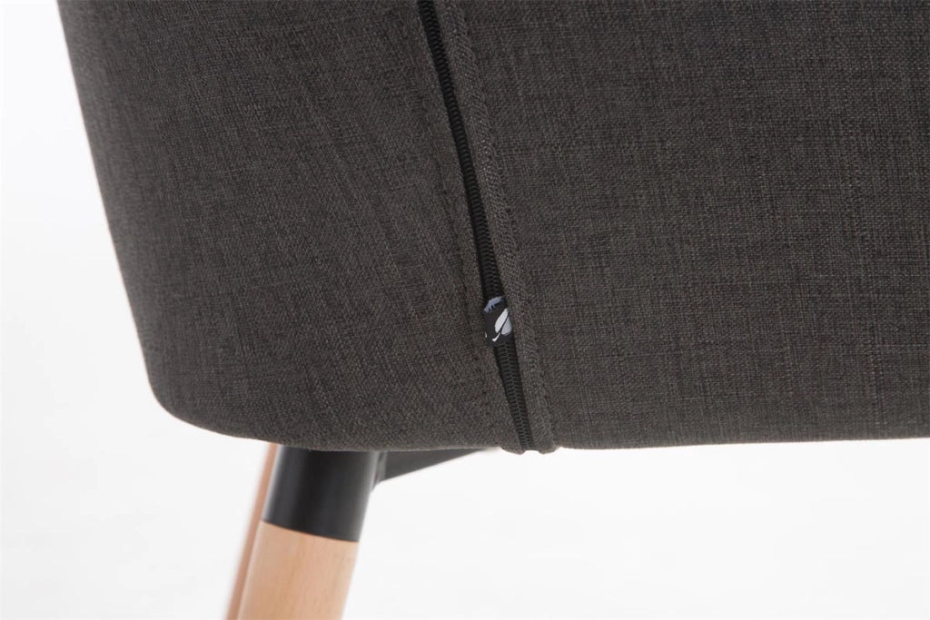 Poltroncina Florian in tessuto grigio scuro,natura