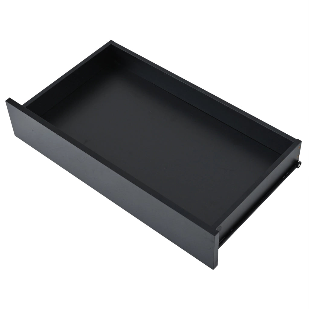 Tavolino da caffè sollevabile 95x50x40 cm con LED; nero lucido; in truciolare