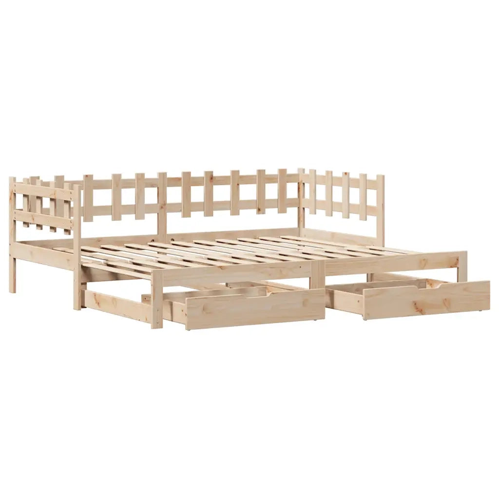 Divano Letto Estraibile con Cassetti senza Materasso 90x200 cm