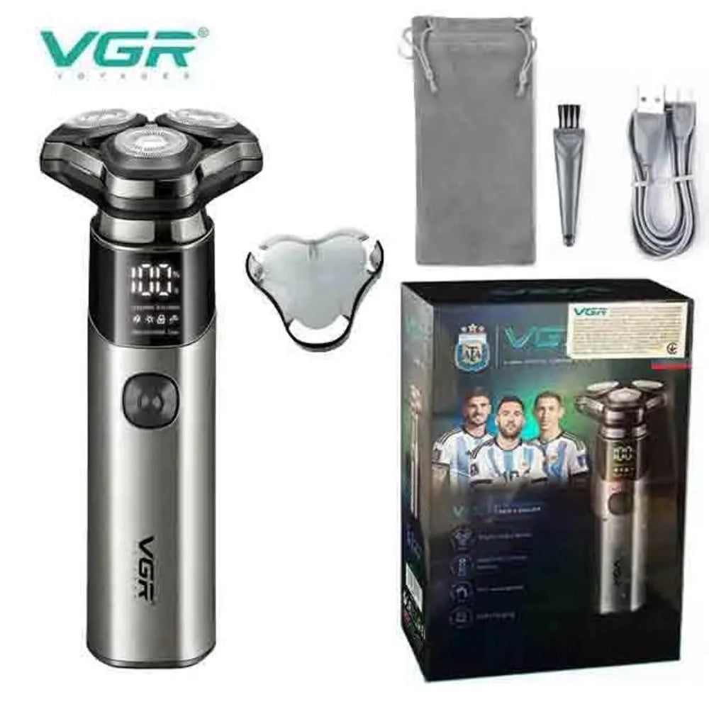 Trade Shop - Rasoio Professionale Barber Vgr V-321 Rotary Shaver Triple Testine -