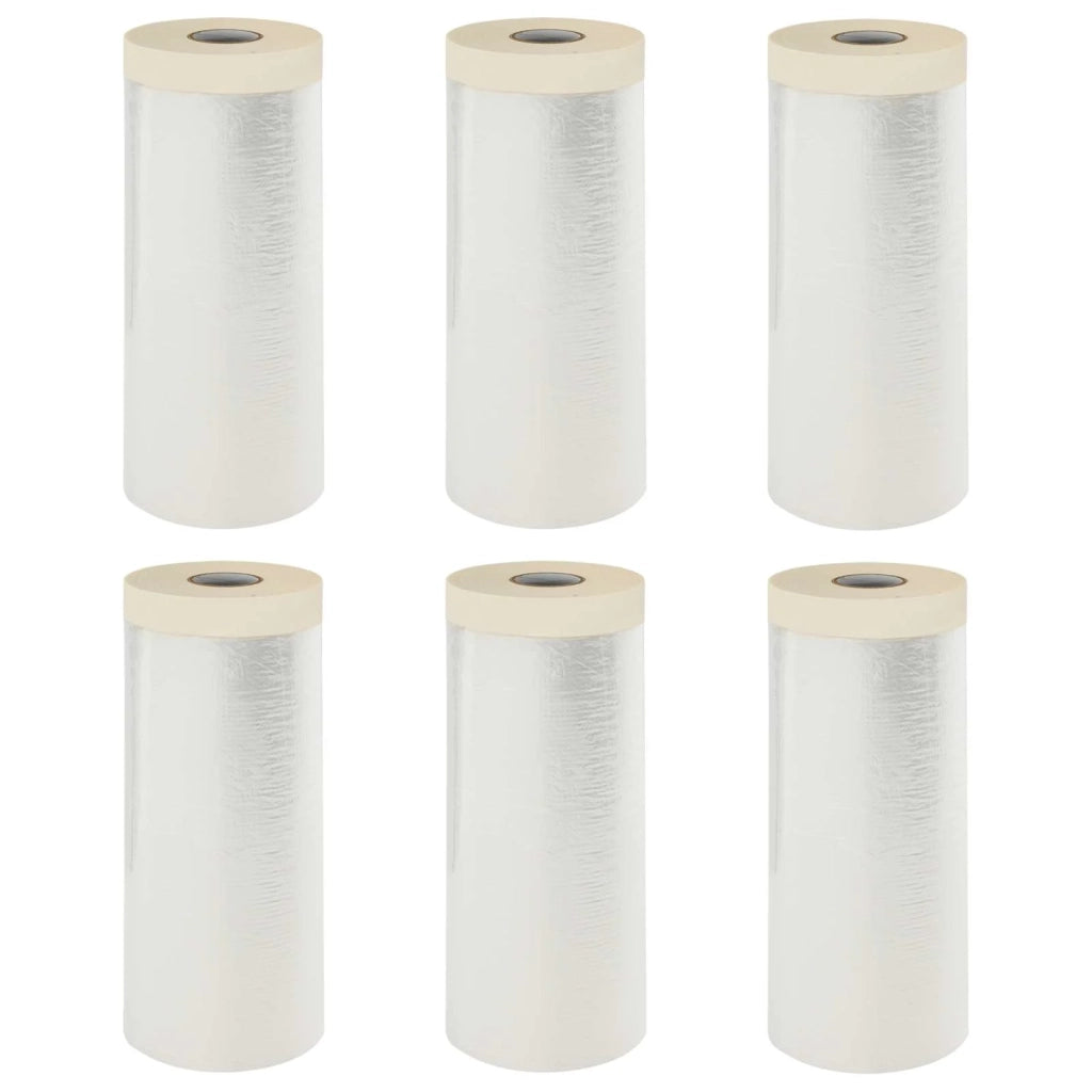 Telo per Polvere con Nastro Adesivo 6 pz 110 x 3300 cm HDPE CFW8177340