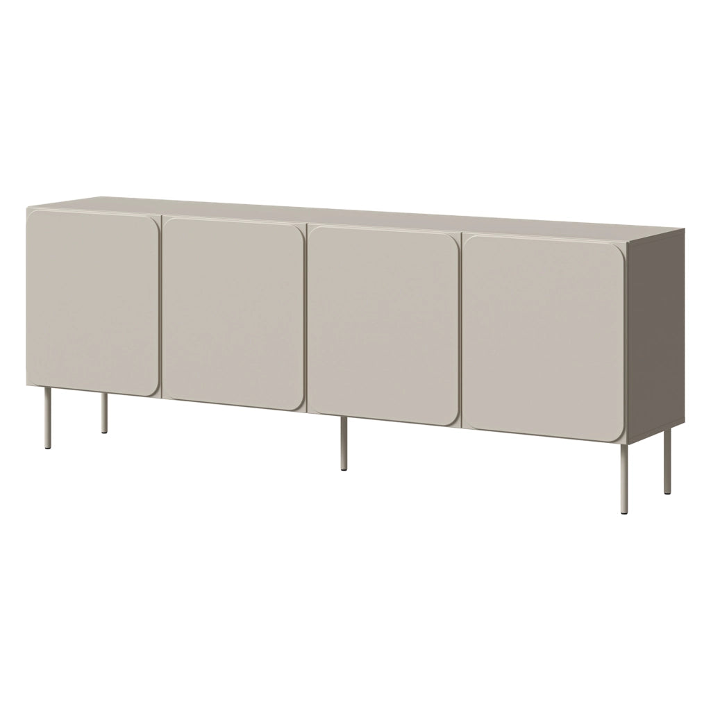 Madia Canino, Credenza 2 Ripiani, 200x42x75h cm Beige