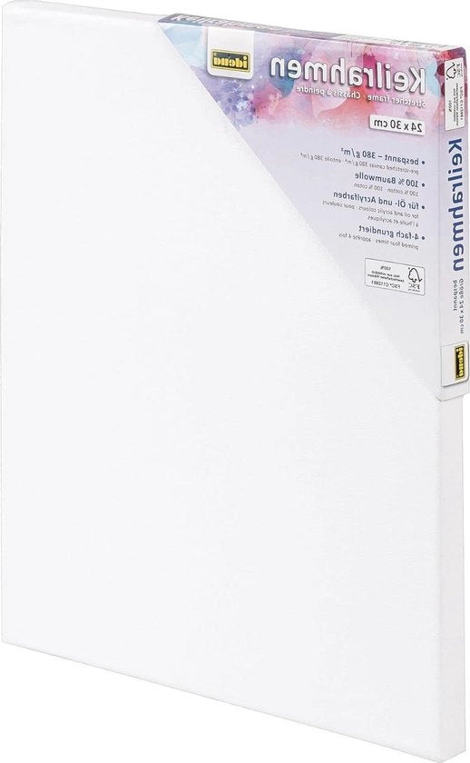 Spieraam tela 100% cotone 380 g/m² vernice acrilica 24 x 30 cm grande tela bianca per pittura