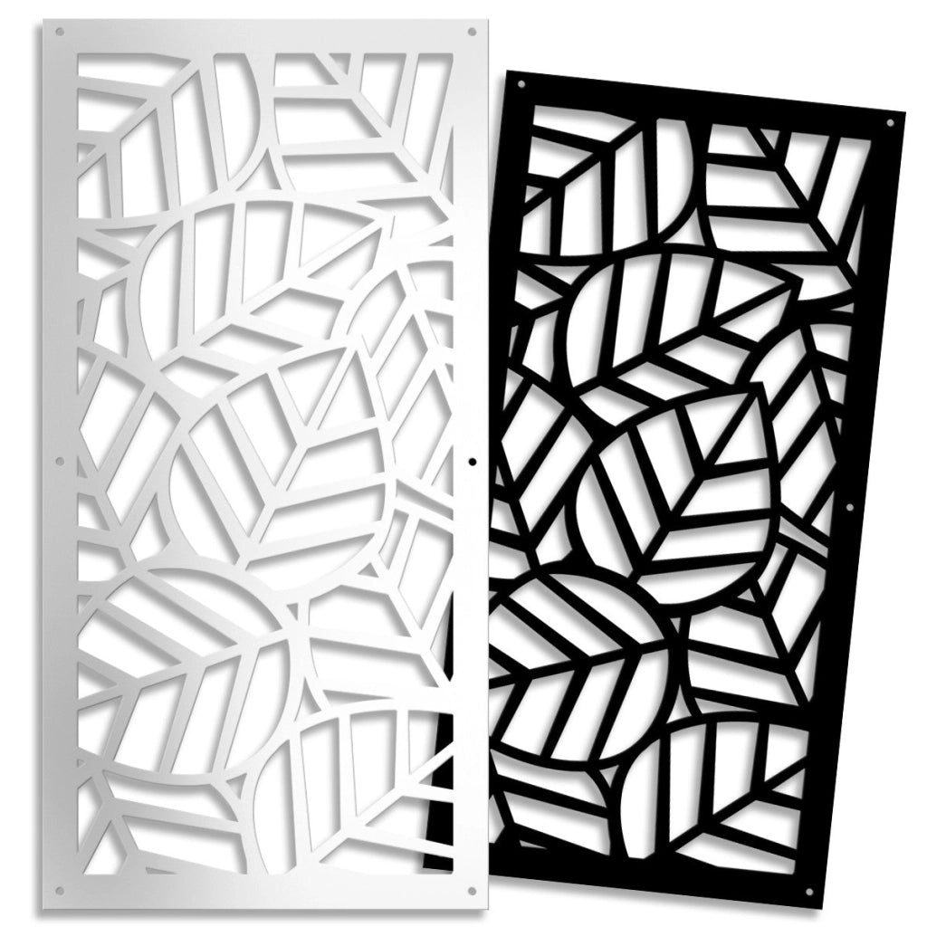 TROPICA - Pannello traforato in PVC Misura: 50x150 cm, Colore: nero